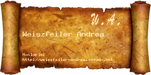 Weiszfeiler Andrea névjegykártya